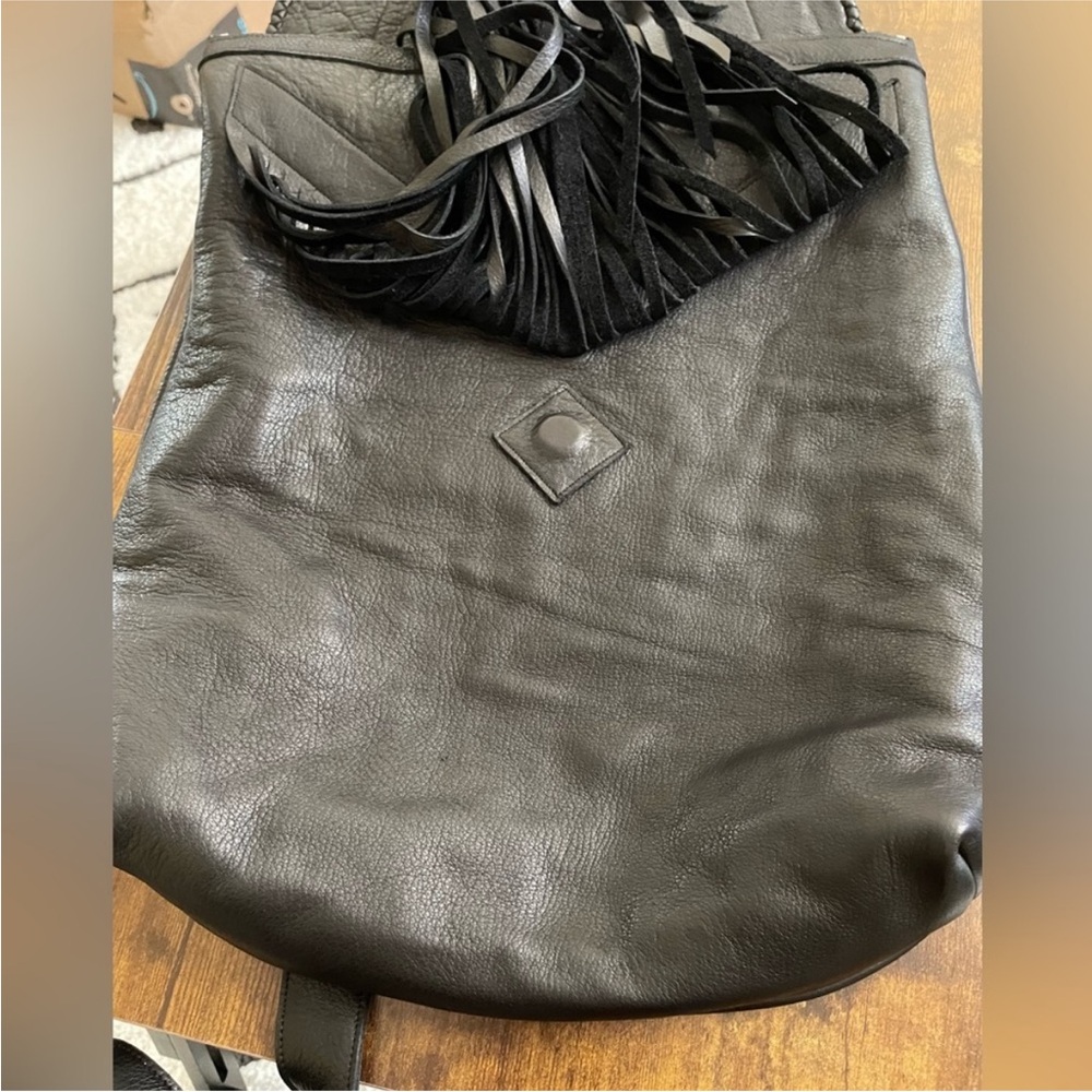 Black Fringe Backpack - image 4